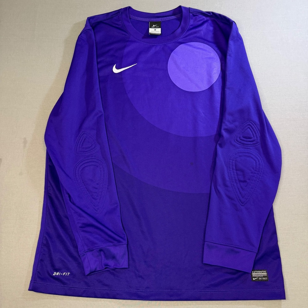 Nike Dri-FIT Goalkeeper Jersey Mens XL Purple Padded Elbows Soccer Shirt XL